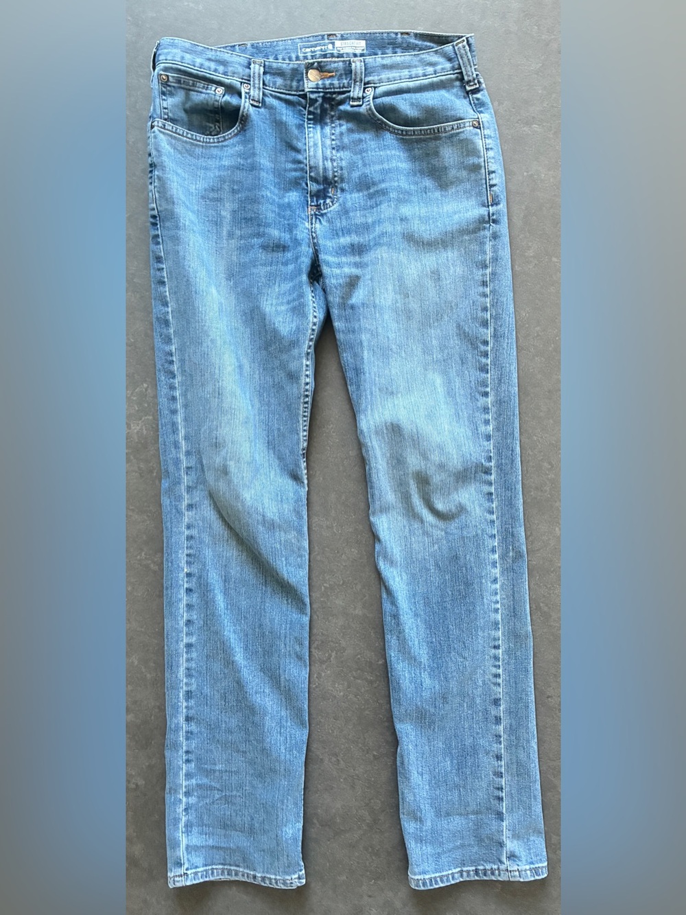 Carhartt Men's Medium Blue Straight Jeans 32x34